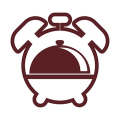 perfect food time clock logo and icon