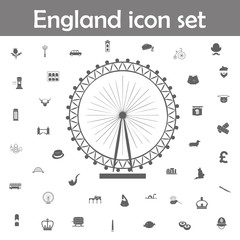 The london eye icon. England icons universal set for web and mobile