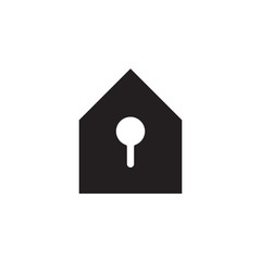 flat glyph black house key icon. Logo element illustration. house key design. vector eps 10 . house key concept. Can be used in web and mobile .