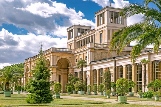 Potsdam, Germany - 30 June 2018: The Orangery Palace in the Sanssouci Park