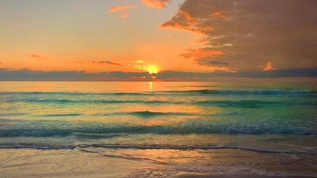 Beautiful Thanksgiving Ocean Beach Waves Sunset