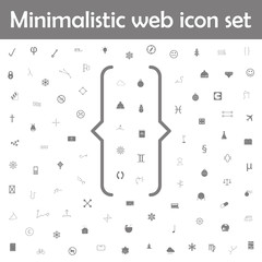 Bracket icon. Web, minimalistic icons universal set for web and mobile