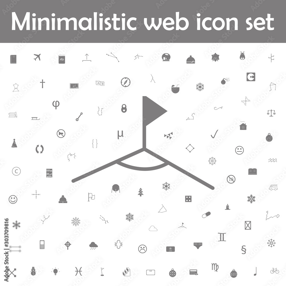 Poster corner flag icon. web, minimalistic icons universal set for web and mobile