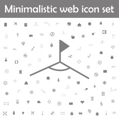 Corner flag icon. Web, minimalistic icons universal set for web and mobile