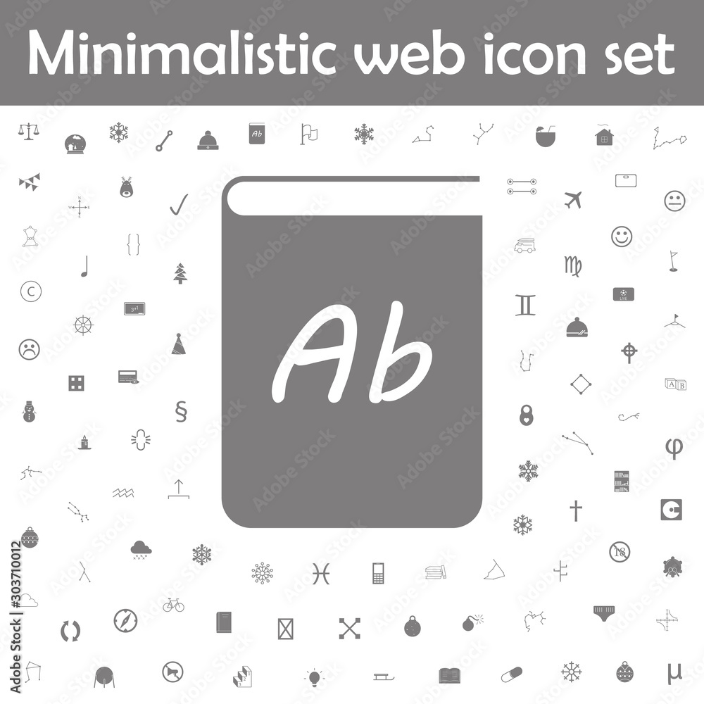 Poster vector book icon. web, minimalistic icons universal set for web and mobile