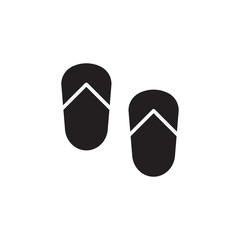flat glyph black slipper icon. Logo element illustration. slipper design. vector eps 10 . slipper concept. Can be used in web and mobile .