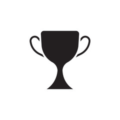 flat black glyph winner cup trophy icon. Logo element illustration. winner cup design. vector eps 10 . winner cup concept. Can be used in web and mobile .