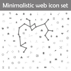 Constellation and part of zodiacal system canser sagittarius icon. Web, minimalistic icons universal set for web and mobile