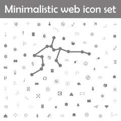 Constellation and part of zodiacal system canser aquarius icon. Web, minimalistic icons universal set for web and mobile