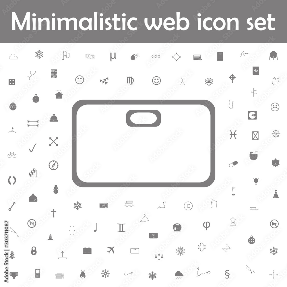 Aufkleber a shelf icon. web, minimalistic icons universal set for web and mobile
