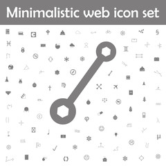 Hand draw wrench icon. Web, minimalistic icons universal set for web and mobile