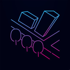 City scape line nolan icon. Simple thin line, outline vector of city icons for ui and ux, website or mobile application