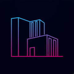 City scape line nolan icon. Simple thin line, outline vector of city icons for ui and ux, website or mobile application