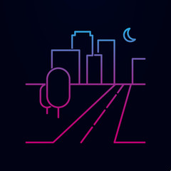 City scape line nolan icon. Simple thin line, outline vector of city icons for ui and ux, website or mobile application