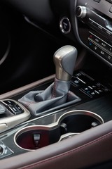 Obraz na płótnie Canvas Gear shift lever of an automatic gearbox car
