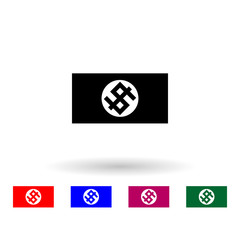 Fototapeta premium Flag of capitalism multi color icon. Simple glyph, flat vector of communism capitalism icons for ui and ux, website or mobile application