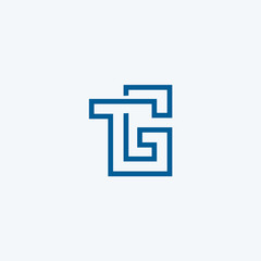 TG Logo Design Vector Graphic