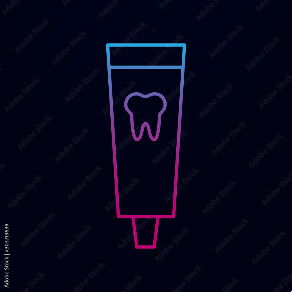 Poster toothpaste nolan icon. simple thin line, outline vector of dantist icons for ui and ux, website or m