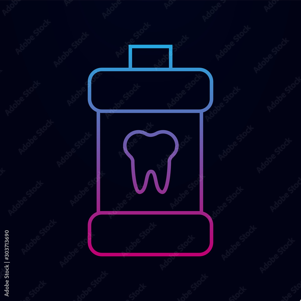Poster simple mouth rinse nolan icon. simple thin line, outline vector of dantist icons for ui and ux, webs