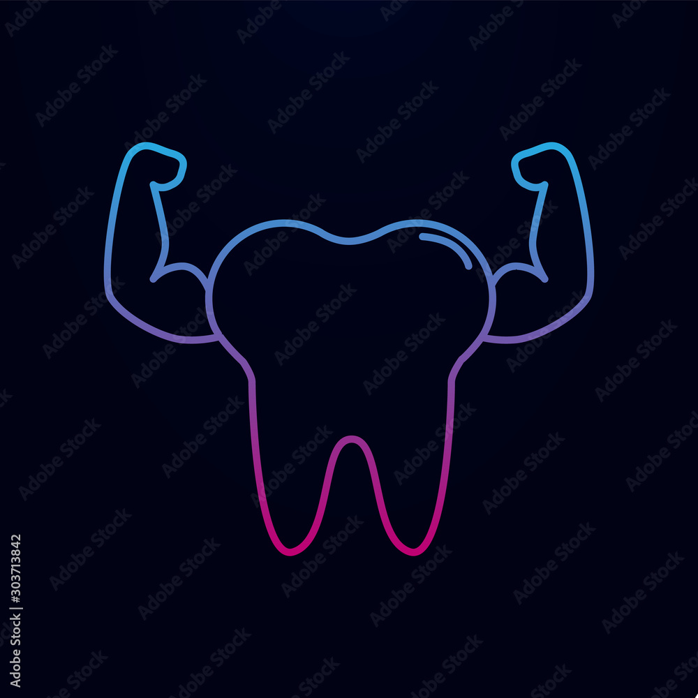 Aufkleber healthy and whitening tooth character nolan icon. simple thin line, outline vector of dantist icons 