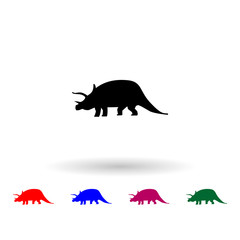 Triceratops multi color icon. Simple glyph, flat vector of dinosaur icons for ui and ux, website or mobile application
