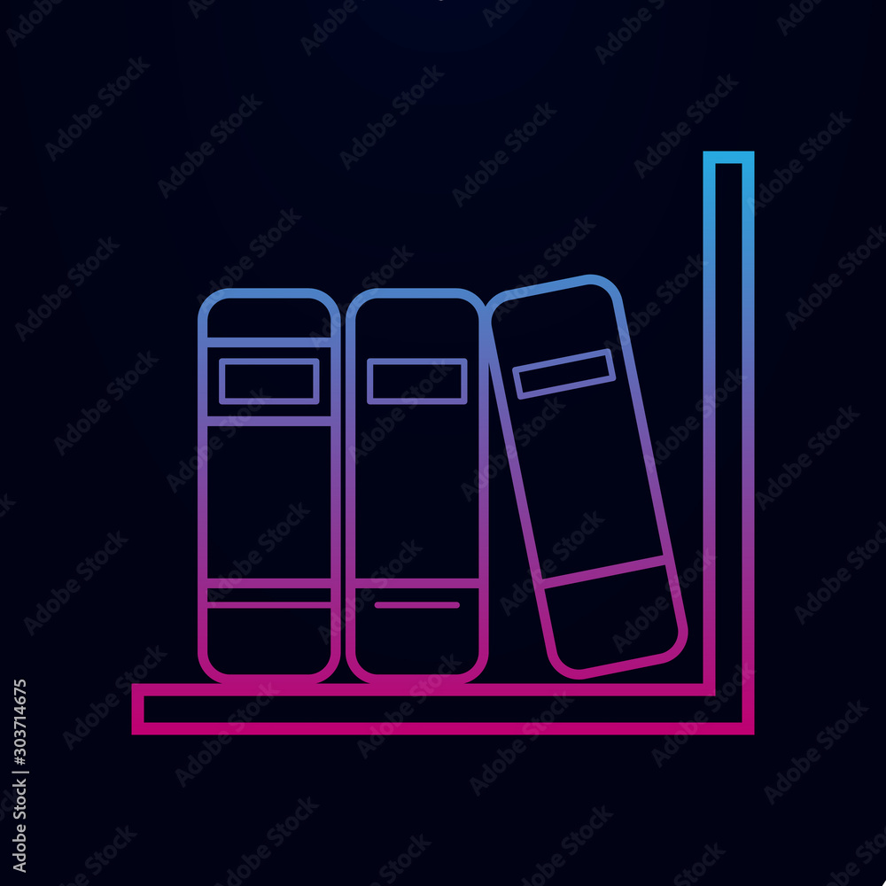 Poster bookshelf nolan icon. simple thin line, outline vector of education icons for ui and ux, website or 