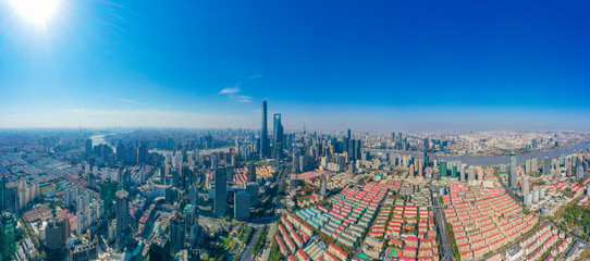 City Skyline of Pudong New Area, Shanghai, China
