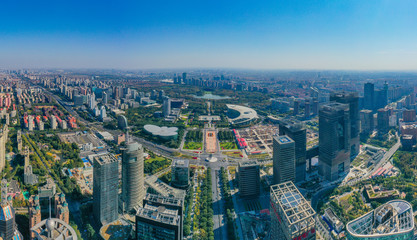 Fototapeta na wymiar City Skyline of Pudong New Area, Shanghai, China
