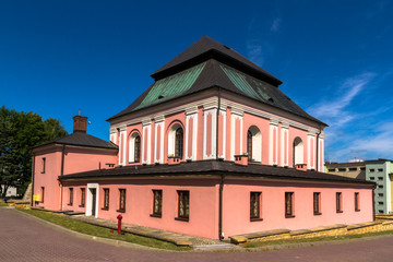 The old synagogue in Szczebrzeszyn, Lublin Voivodship, Poland. Presently an art gallery and community center.