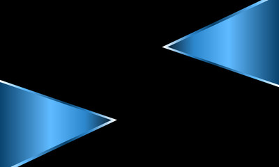 Blue metallic triangle shape background