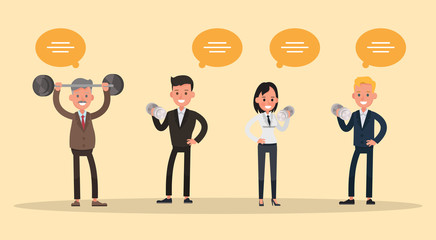 people exercise character vector design no2