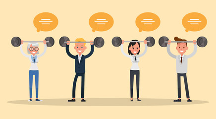 people exercise character vector design no6