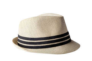 Straw hat in isolated white background
