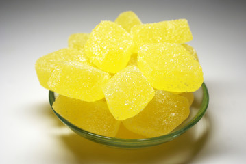 Marmalade confections in sugar and carmel.