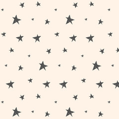 Vector pattern with stars. Freehand drawing. Vector ornament.