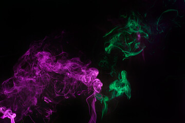 shape with colored smoke