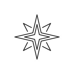Direction star icon. Simple line, outline vector of navigation icons for ui and ux, website or mobile application