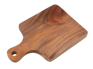 Wooden cutting board isolated on white