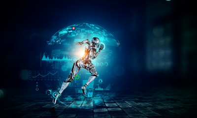 Motion caption virtual reality. Mixed media