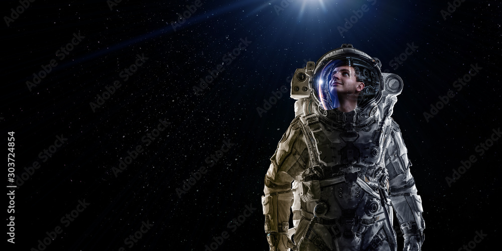 Canvas Prints exploring outer space. mixed media