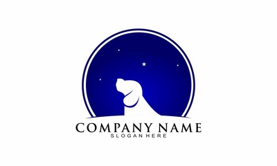 Dog silhouette logo icon