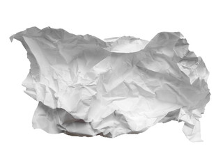 Crumpled paper ball isolated on white background. Crumpled paper texture. White crumpled paper texture for background. - Powered by Adobe