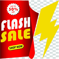 Flash sale discount banner template promotion.editable text