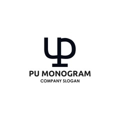 UP monogram logo simple design