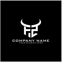 Letter FZ logo icon design template elements