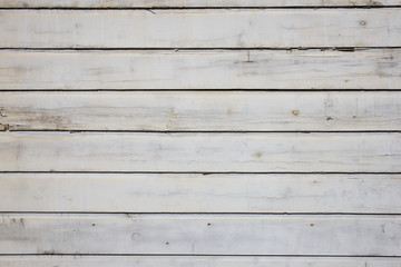 Verwitterte weiße Holzwand, Detail
