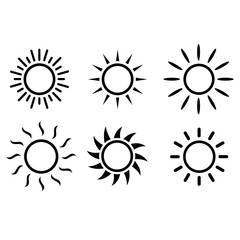 sun icon vector design symbol