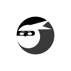 Ninja Face logo vector