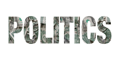 Politics and Crumpled Dollars, Government Waste of Money Concept