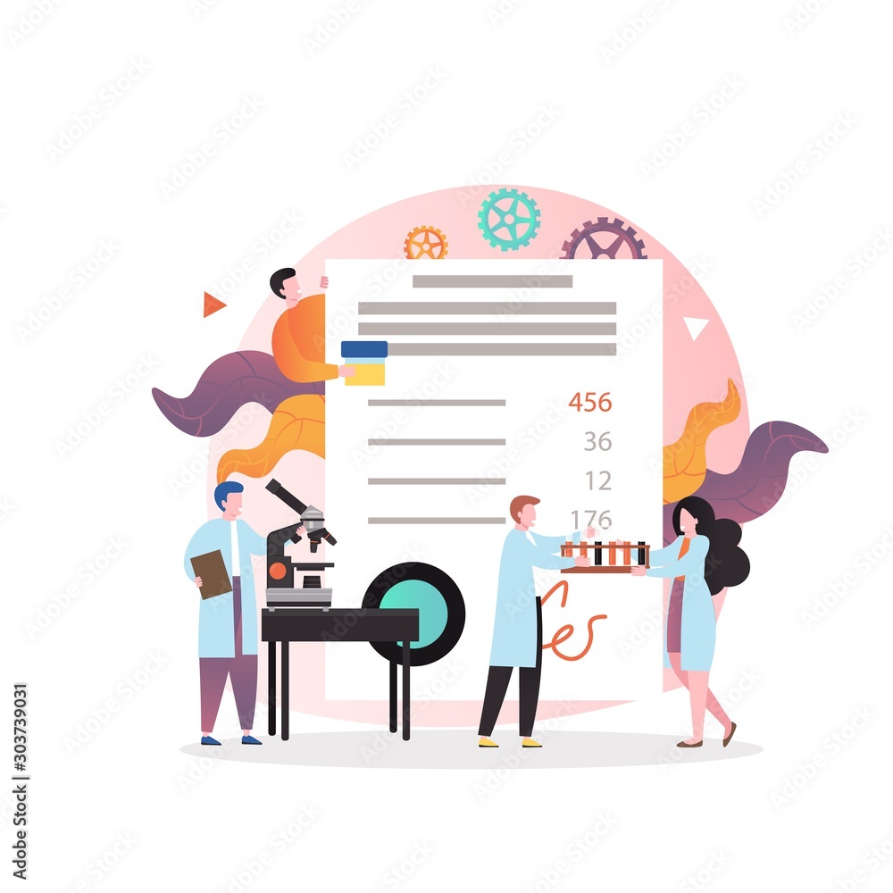 Wall mural medical analysis vector concept for web banner, website page etc